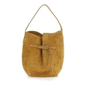 Liffner Women Brown Crossbody Bag With Adjustable Strap In Suede For Women